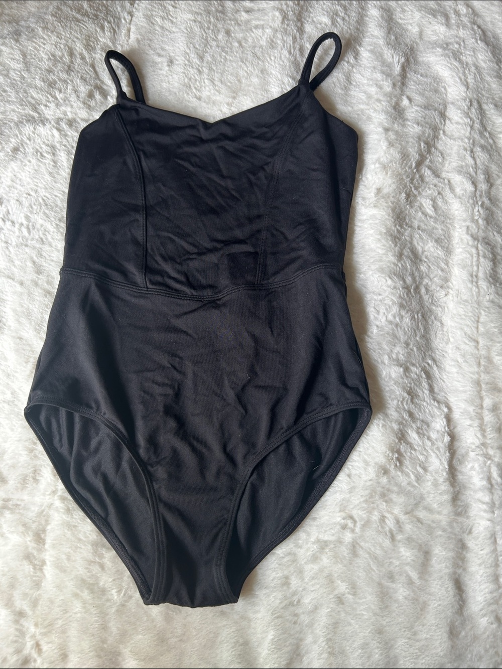 Bloch Black One-Piece Leotard with Thin Straps